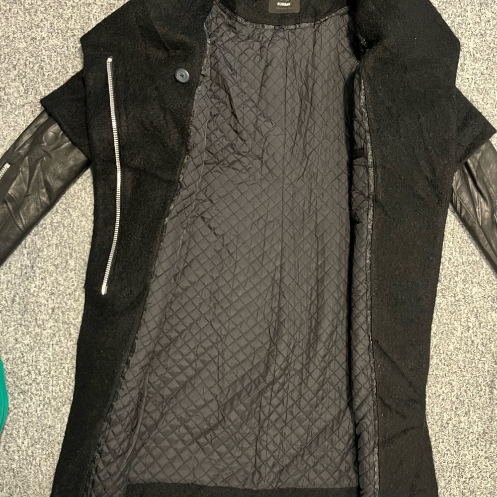 Rudsak Cece Double Faced Wool with Lamb Leather Sleeves - Picture 14 of 16
